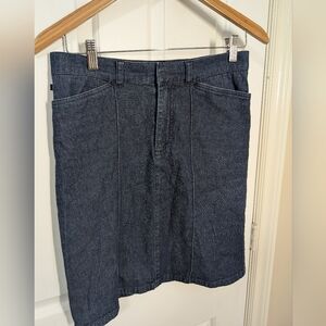 Polo Ralph Lauren Denim Skirt Midi Pockets Size 4